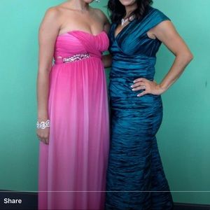 Teal Green Formal Gown Worn Once